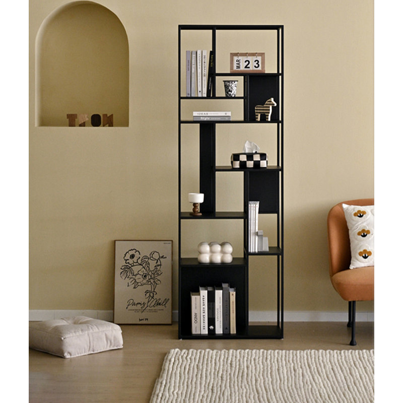 Bibliothèque ouverte en acier au carbone, H 70,9 po x l 23,6 po x P 11,8 po