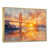 Toile avec cadre flottant or