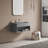 32 in. Wall-Mount Bathroom Solid Surface Vanity with Storage Space-67800284