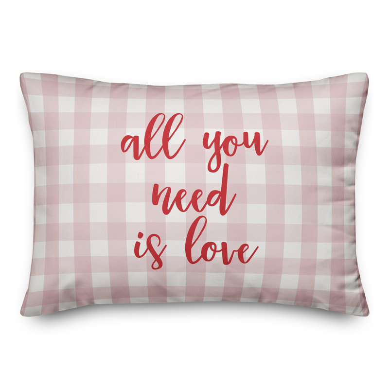  Coussin All All Need Is Love, Rouge / rose
