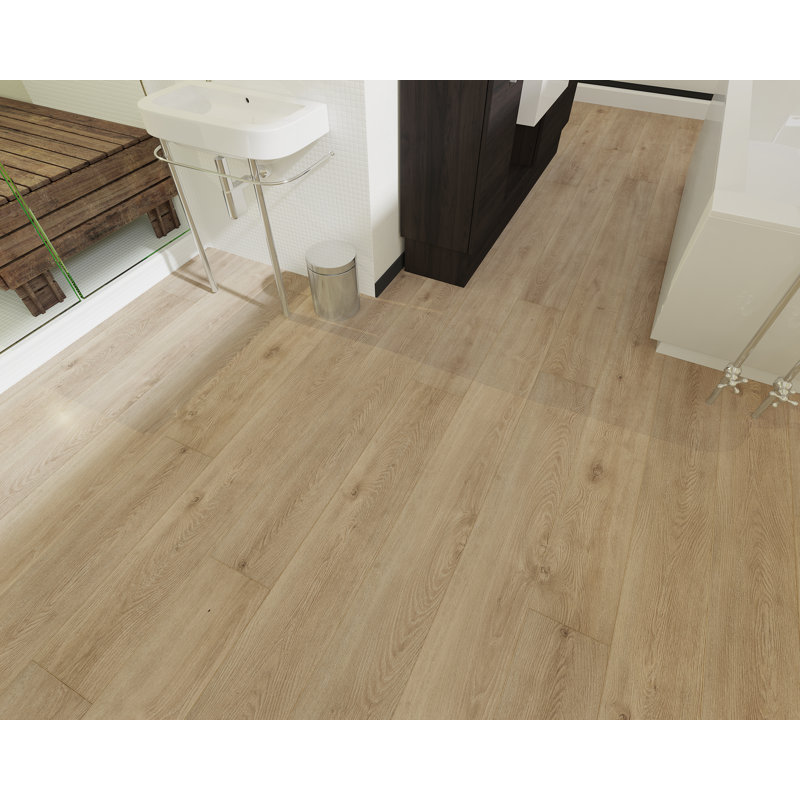 7" x 60" x 6mm Oak Click Lock SPC Luxury Vinyl Plank, Vista Clay