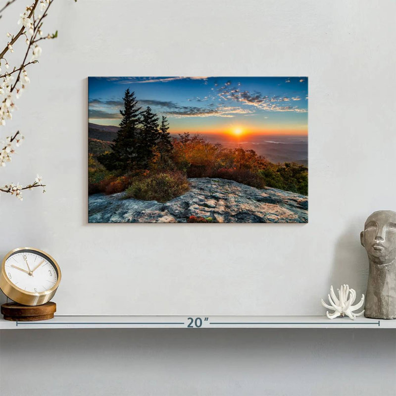 Alvord Blue Ridge Mountains Sunset, 8" H x 12" W
