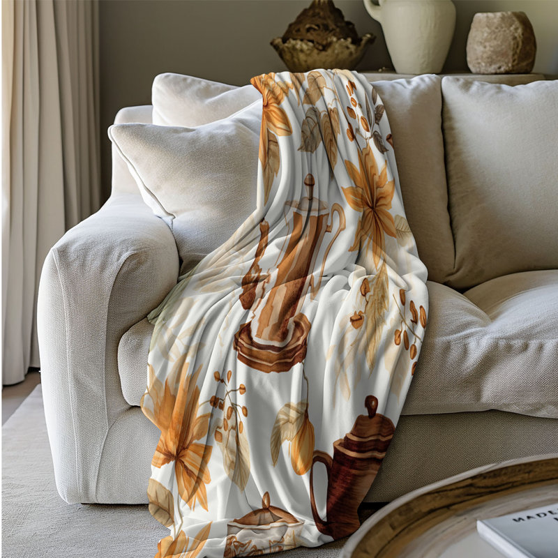 Brewed Strokes - 1 Piece Premium Blanket, Queen