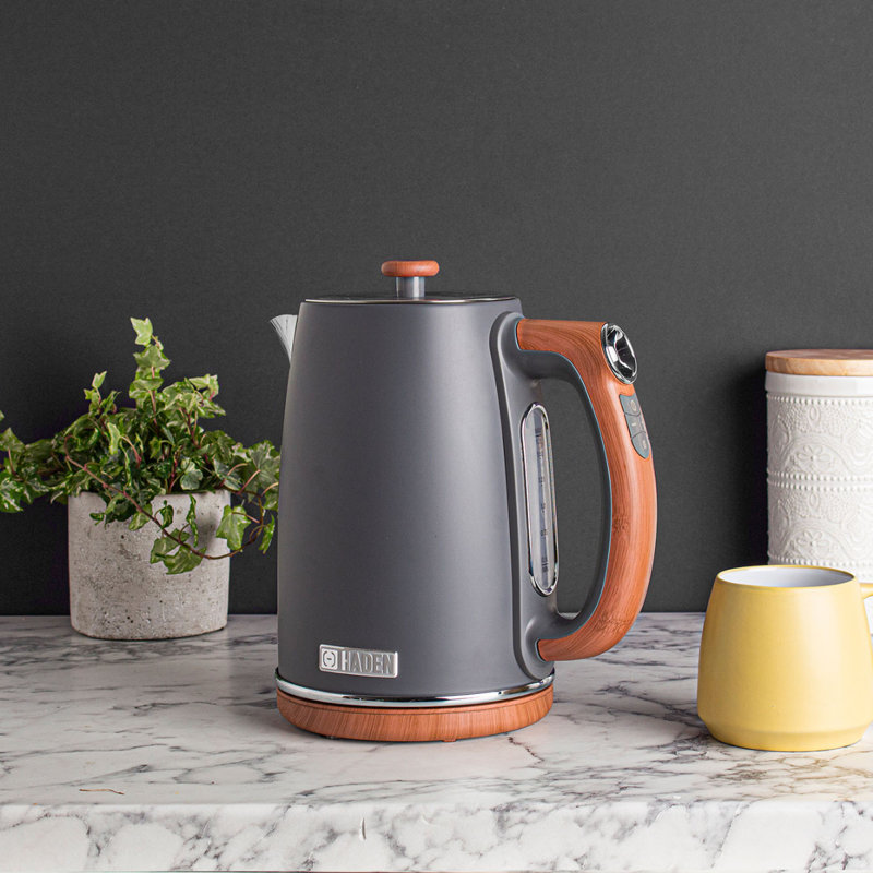 HADEN Dorchester 1.7L Stainless Steel Electric Tea Kettle, Grey