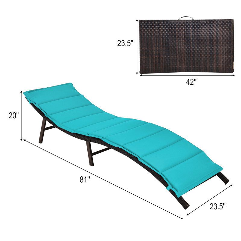 Evis Outdoor Metal Chaise Lounge , Cushion Included