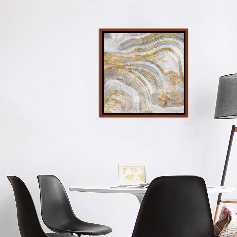 «Agate Allure I», reproduction sur toile flottante, H 37 po x l 37 po x P 1,5 po, Toile avec cadre en bois classique