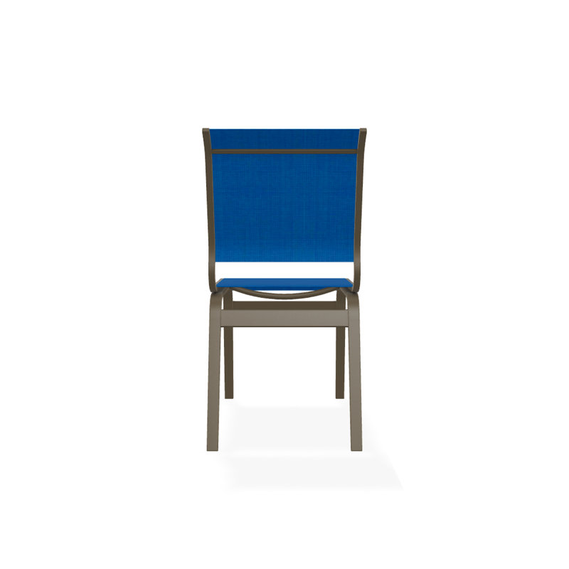 Chaise d'appoint de salle à manger Hiraku, Bois de plage texturé, Bleu pacifique 28D