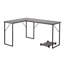Rectangle Computer Desk with Hutch-1384003533-1384003532