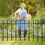 24" W Metal Decorative Garden Fence, 5 Panels, No Digging Patio Border-940263398