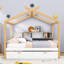 House Bed With Drawers And Shelves-991578873