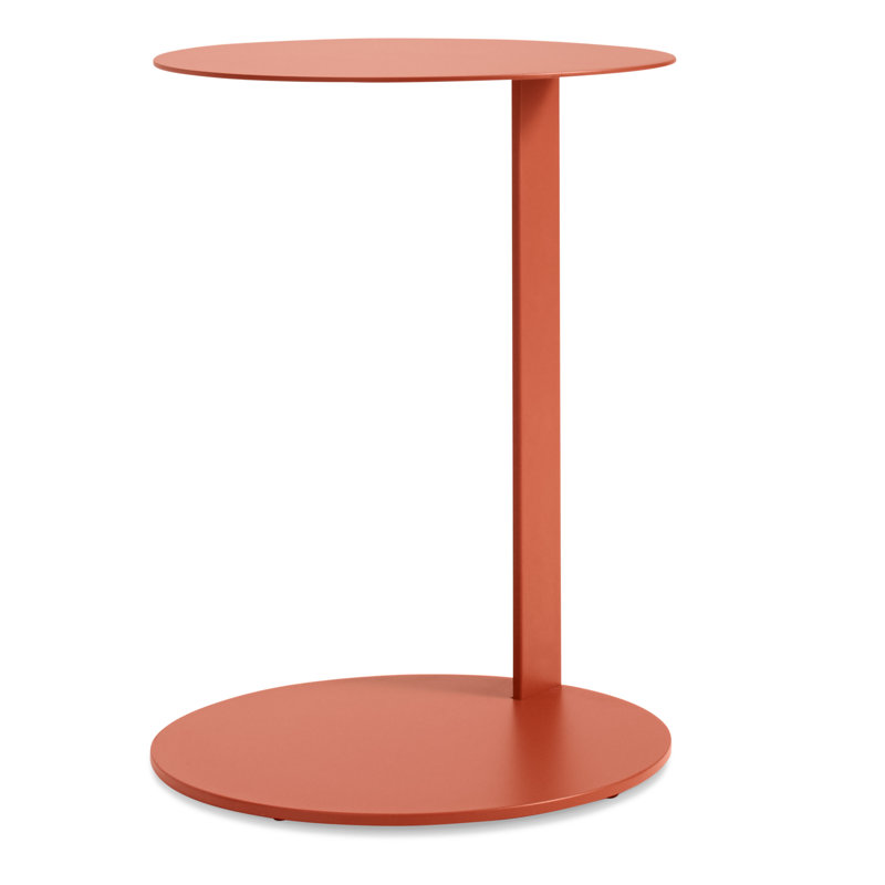 Note Steel Top End Table, Tomato, 23" H x 20" W x 20" D