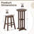 3PCS Outdoor HDPE Bar Table & Chair Set for 2 w/ Footrests for Garden Yard Pool-1961360560