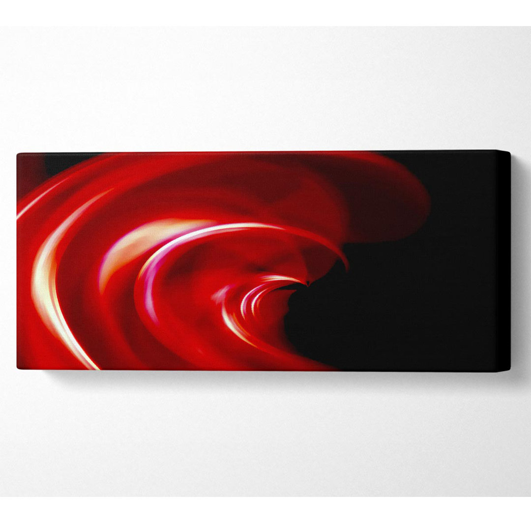 Rote Galaxie Twist Panoramaleinwand