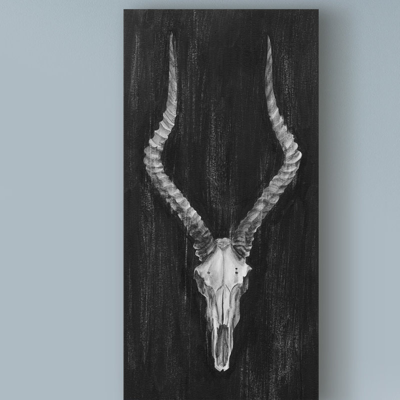 « rustique european mount ii », reproduction de dessin sur toile tendue, H 47 po x l 24 po x P 2 po