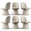 Chaise de salle à manger pivotante à 360° avec revêtement en tissu-1449863386