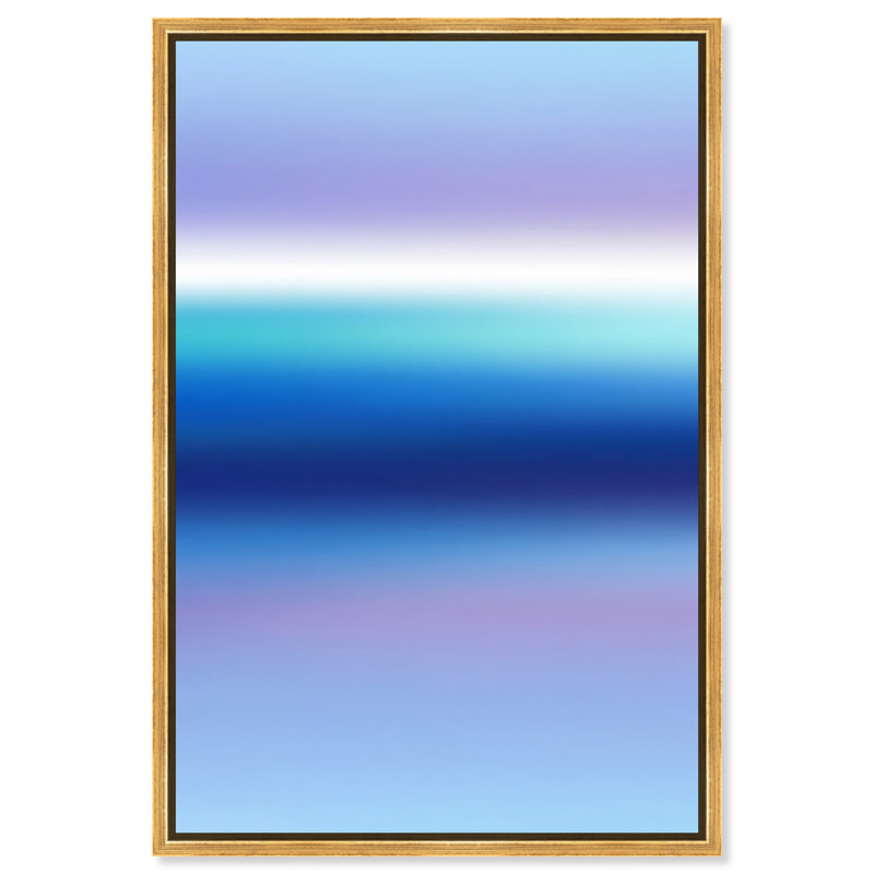 Moonlit Gradient Canvas Abstract Print by Oliver Gal, Black Frame, 10 x 15, 37"H x 25"W, Gold Floater Frame