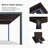 Purple Leaf Outdoor Louvered Pergola With Integrated Led Strip Lights-111108908