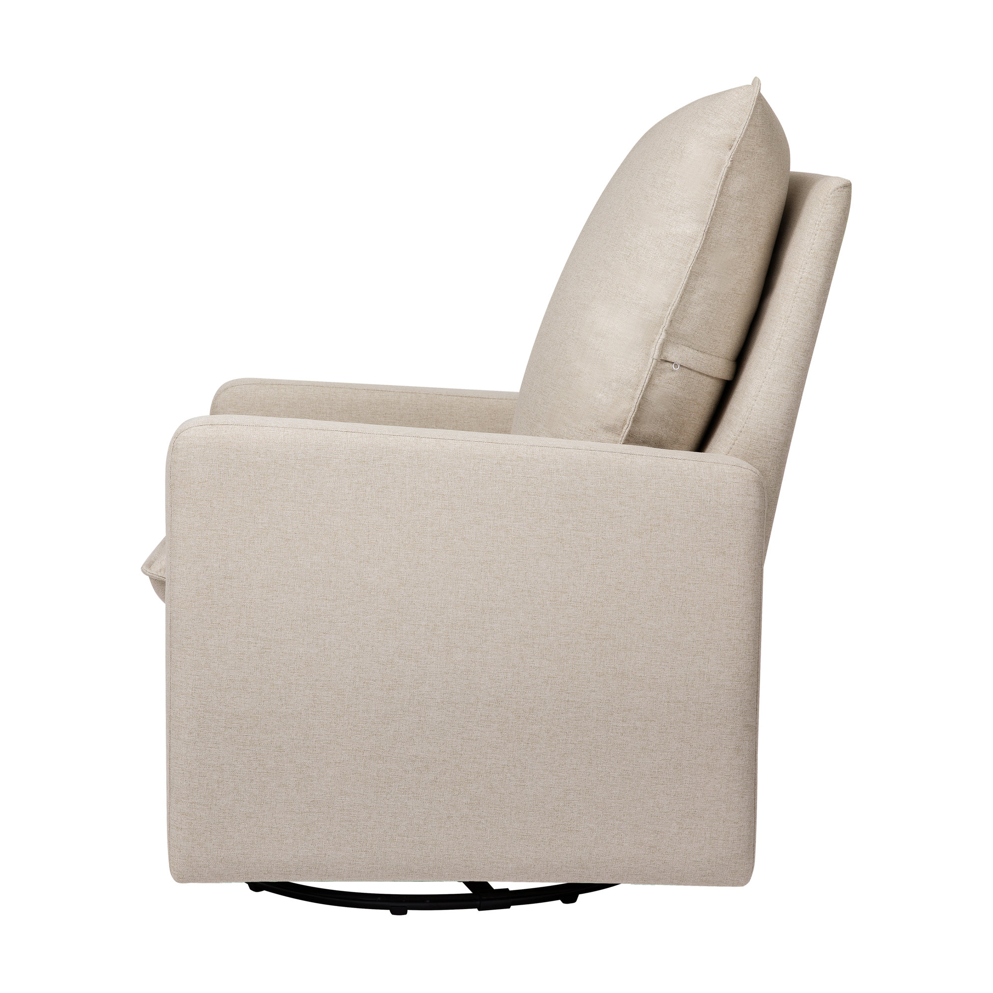 Cali Pillowback Swivel Glider, Beach Eco Weave/Black Base