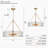 Hanshelmut 4 - Light Modern Shaded Drum Chandelier with Texture Glass