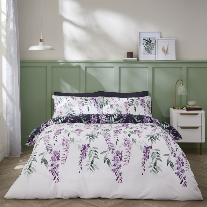 Wister Floral Reversible Duvet Cover Set with Pillowcases, Kingsize - 2 Standard Pillowcases