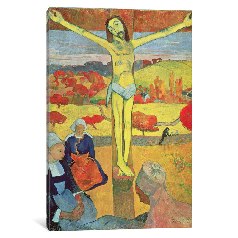 « yellow christ, 1889 », reproduction sur toile, H 18 po x l 12 po x P 1,5 po, Toile tendue