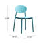 Ensemble de 2 sièges de salon élégants, chaise d'appoint tendance-2051526326