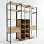 Armoire moderne en chêne avec pieds électrostatiques en métal thermolaqué 70,9 po x 70,9 po x 15,7 po | 100% panneau de particules enduit de mélamine, épaisseur de 0,71 pouce | Fixation murale, nombreuses tablettes, idéales pour un style industriel