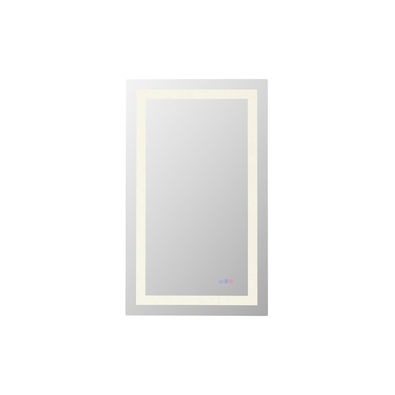 Riven LED Mirror, Adjustable Color 3000K/4200K/6400K, 24" x 36", Rectangle