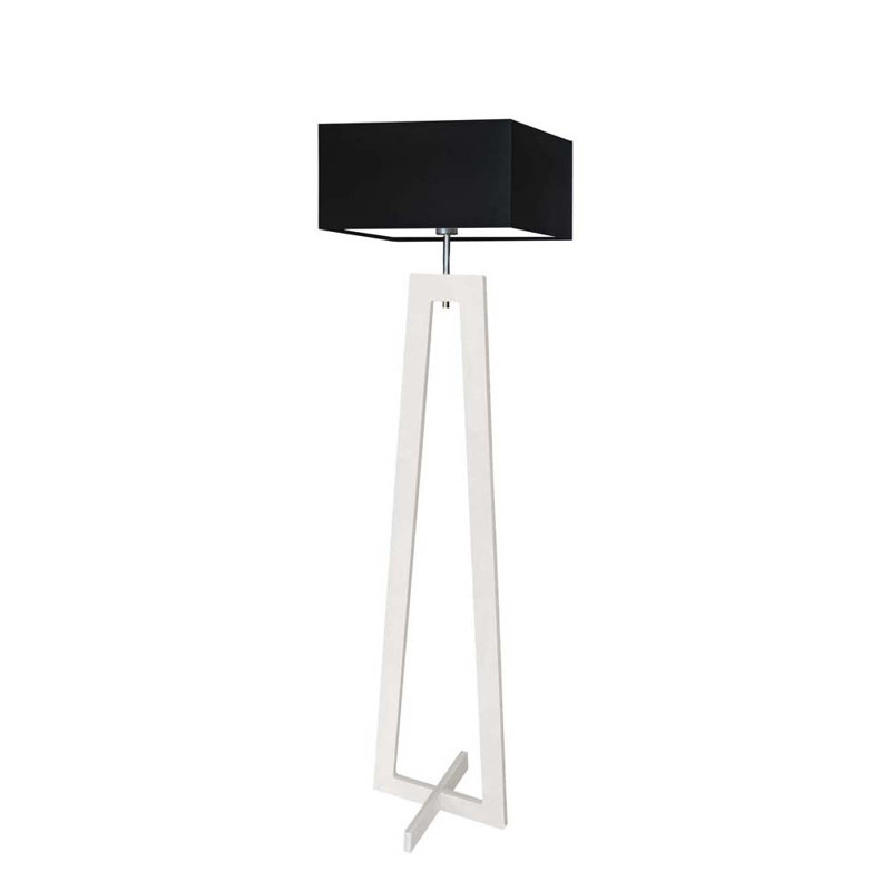 Tahoe 138cm Traditional Floor Lamp, White, Black