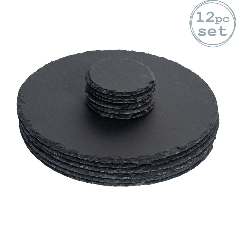 Argon Tableware - Round Slate Placemats & Coasters