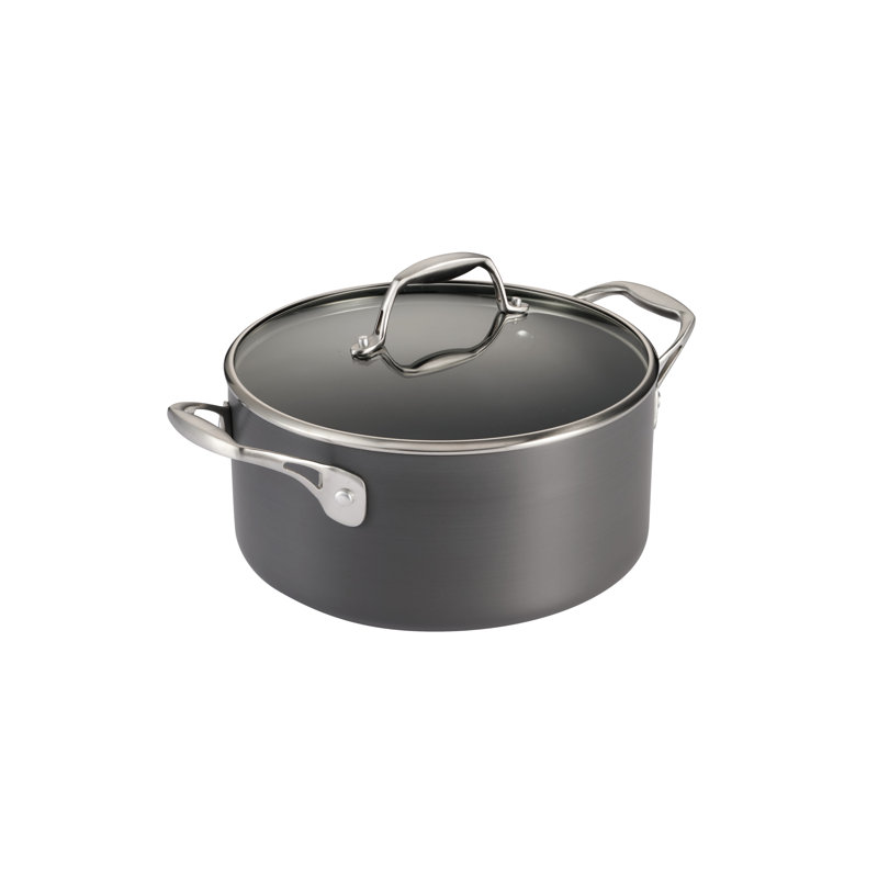5 Qt Hard Anodized Aluminum Non-stick Dutch Oven with Glass Lid
