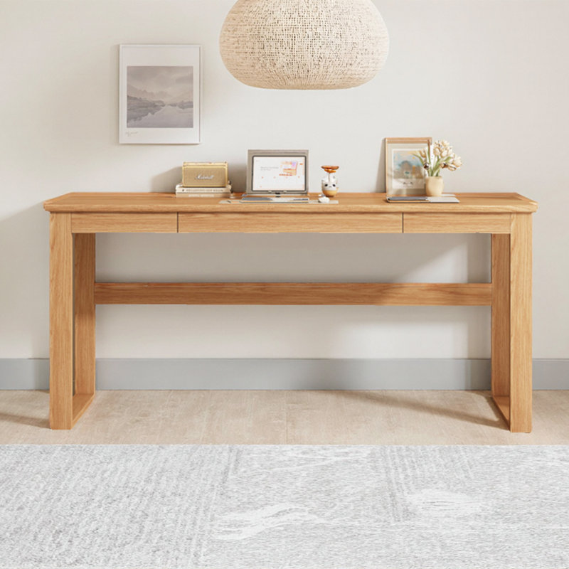 Bureau moderne en bois massif avec pieds renforcés, H 29,52 po x l 39,37 po x P 15,74 po