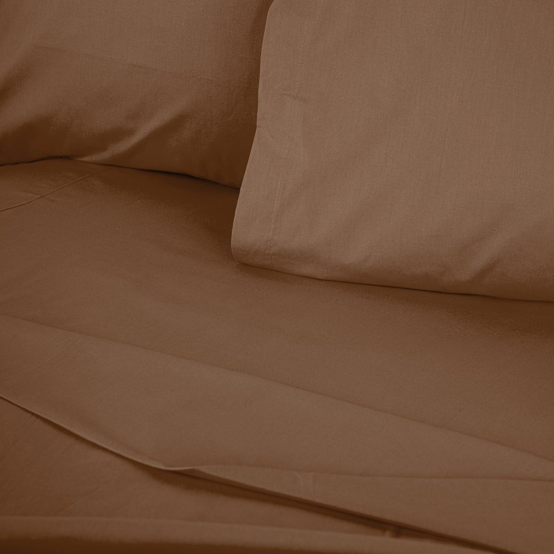 Drap-housse Ranforce, Drap-housse de taille très grand, Brun 12