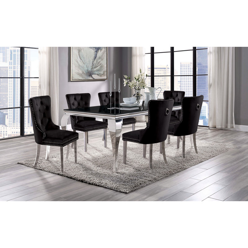 Ensemble repas pour 6 personnes Jolie, Noir, Noir