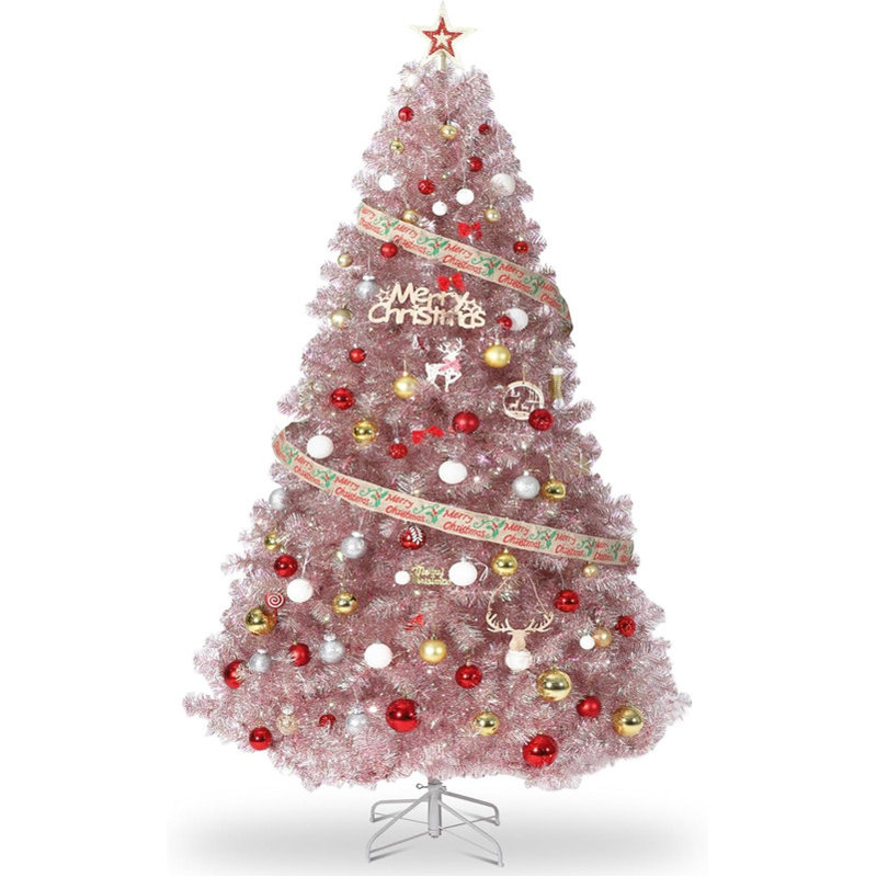 Christmas Tree, Artificial Pencil Christmas Tree with Sturdy Metal Stand & Realistic Branch Tips, Slim Skinny Xmas Holiday Decoration for Halloween, Home, Office