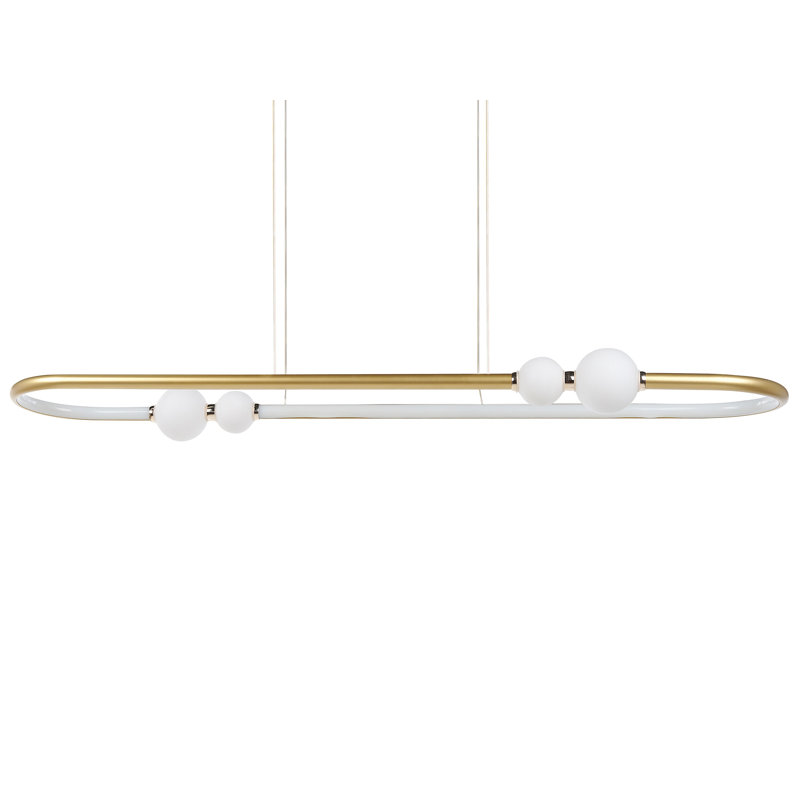 Amieva 5 - Light LED Kitchen Island Pendant, Gold
