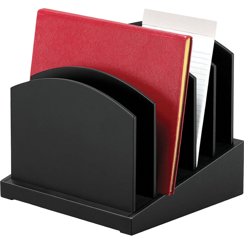 Sanders Manufactured Wood File Organizer, Midnight Black
