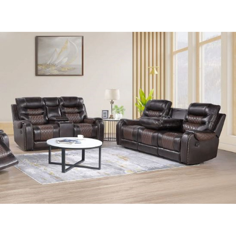 Ensemble de fauteuils inclinables 2 pièces Prescot, Noir