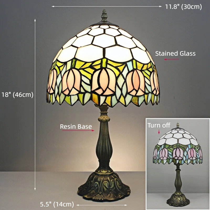 Lampe de table Art Deco Floral