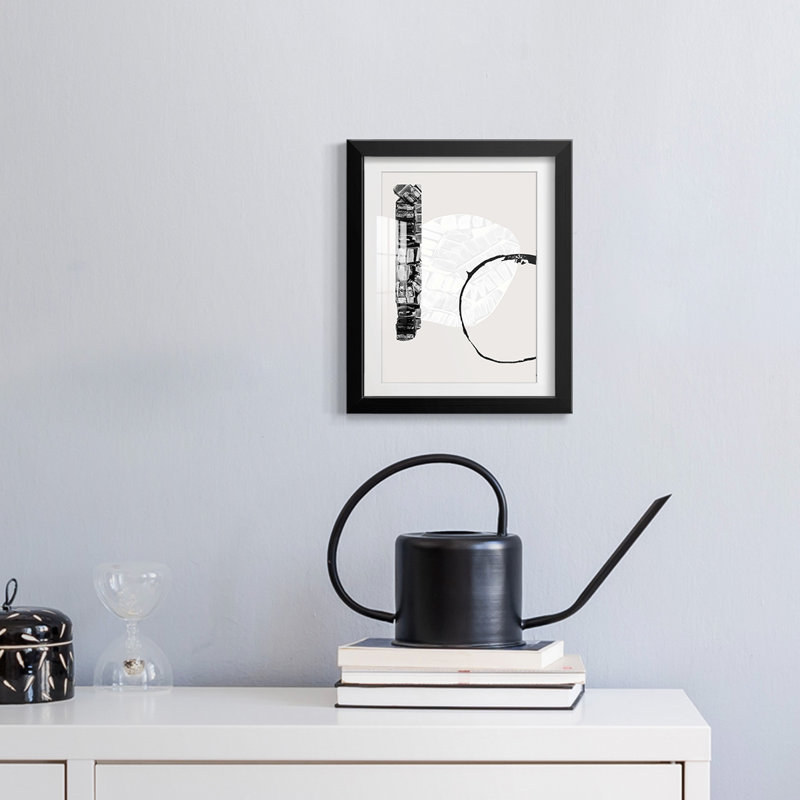 Zen Shapes I -Framed Print, 25.5" H x 17.5" W, Black