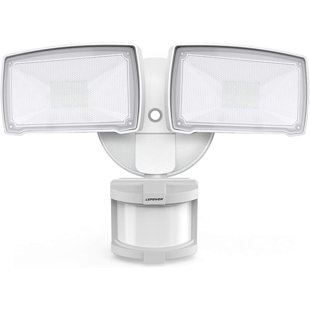 Éclairage de sécurité à DEL 30 W LEPower, détecteur de mouvement extérieur, lumière de sécurité 3200LM, 5500K, étanche IP65, détecteur de mouvement à 2 têtes pour garage, cour, porche