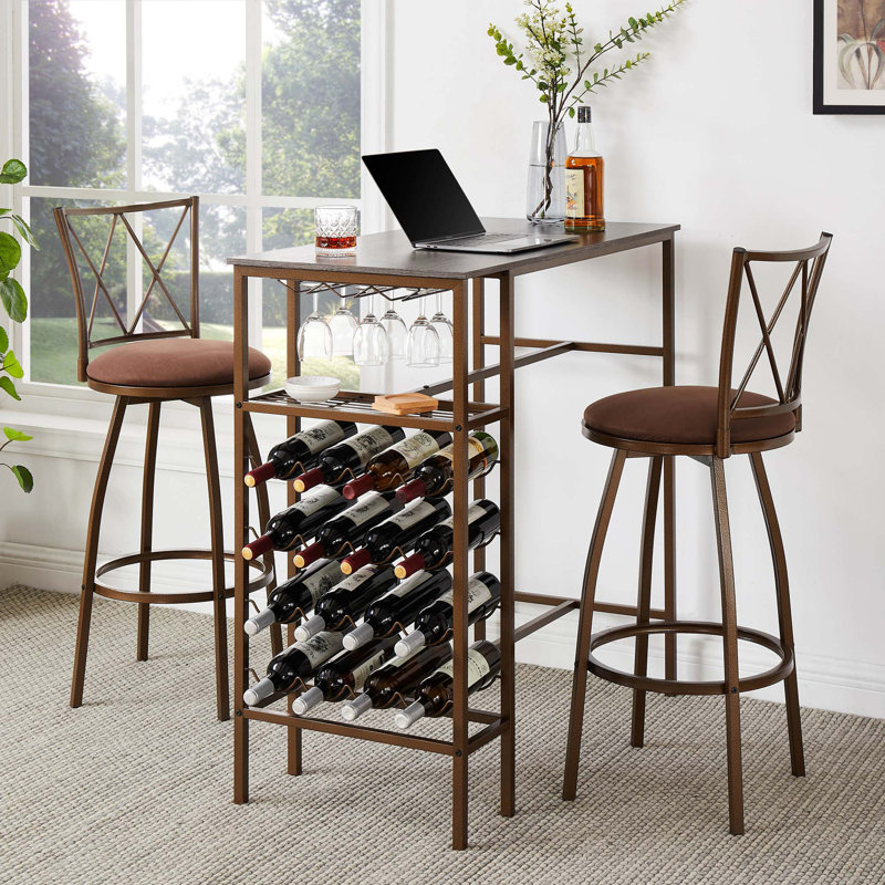 Ensemble de chaises de bar 3 pièces