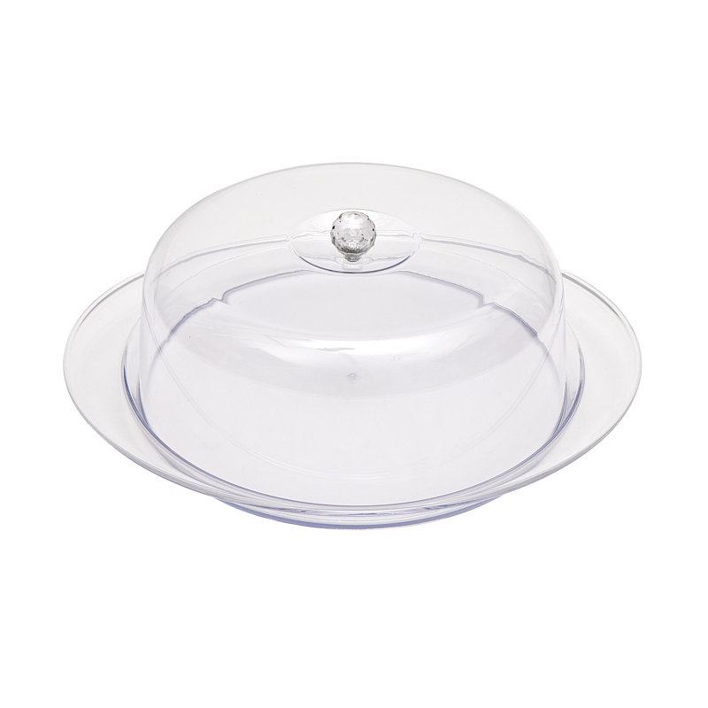  Support à gâteau en acrylique de couleur transparente | Porte-gâteaux en cristal transparent | Présentoir à dessert léger | Plateau de service incassable