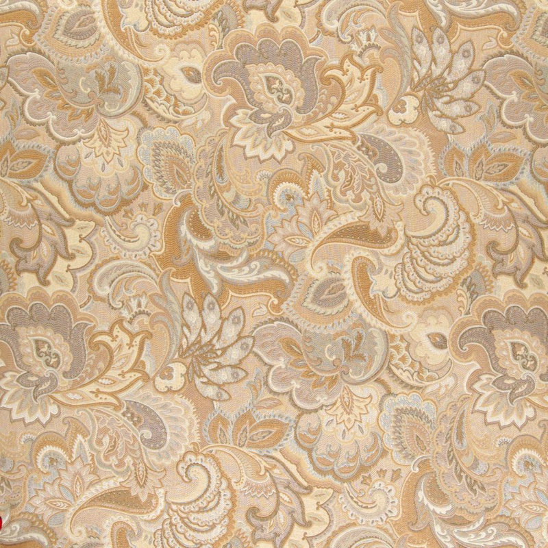 Tissu floral abstrait, Blanc jaune