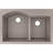 Quartz Luxe 33" L x 22" W Double Basin Drop-In Kitchen Sink with Aqua Divide-35248338