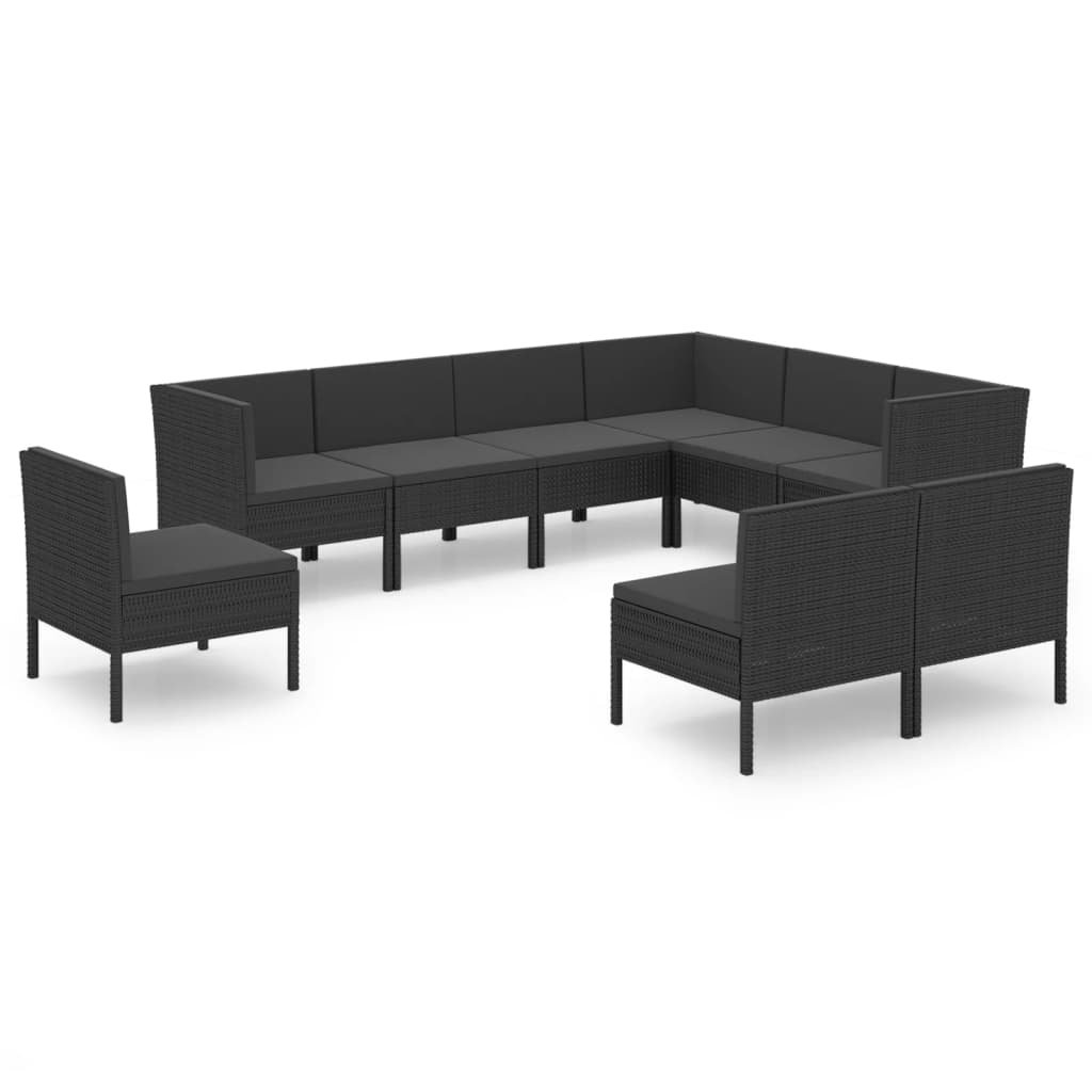 8-Sitzer Lounge-Set Jelah aus Polyrattan mit Poster