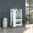 Bar Cart With Casters, Glass Door And 2-Side Shelf-1405908280