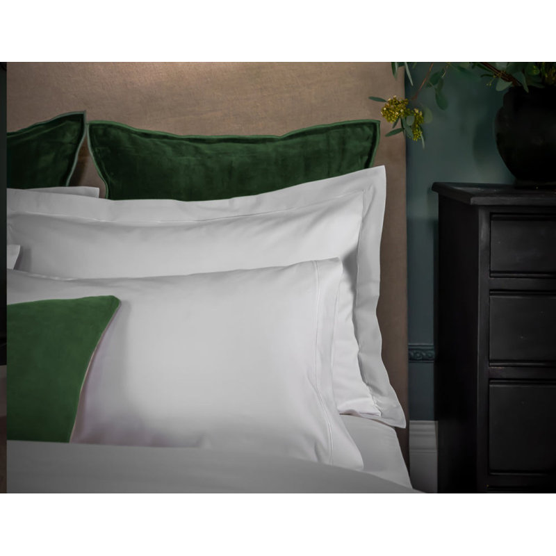 Premium Sateen Duvet Cover Set, King Duvet Cover + 2 Standard Pillowcases, White