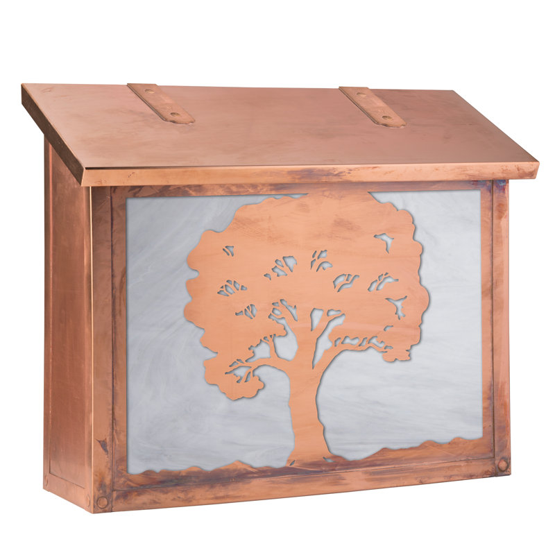 Boîte aux lettres murale chêne tree, Blanc vaporeux, Vieux sou