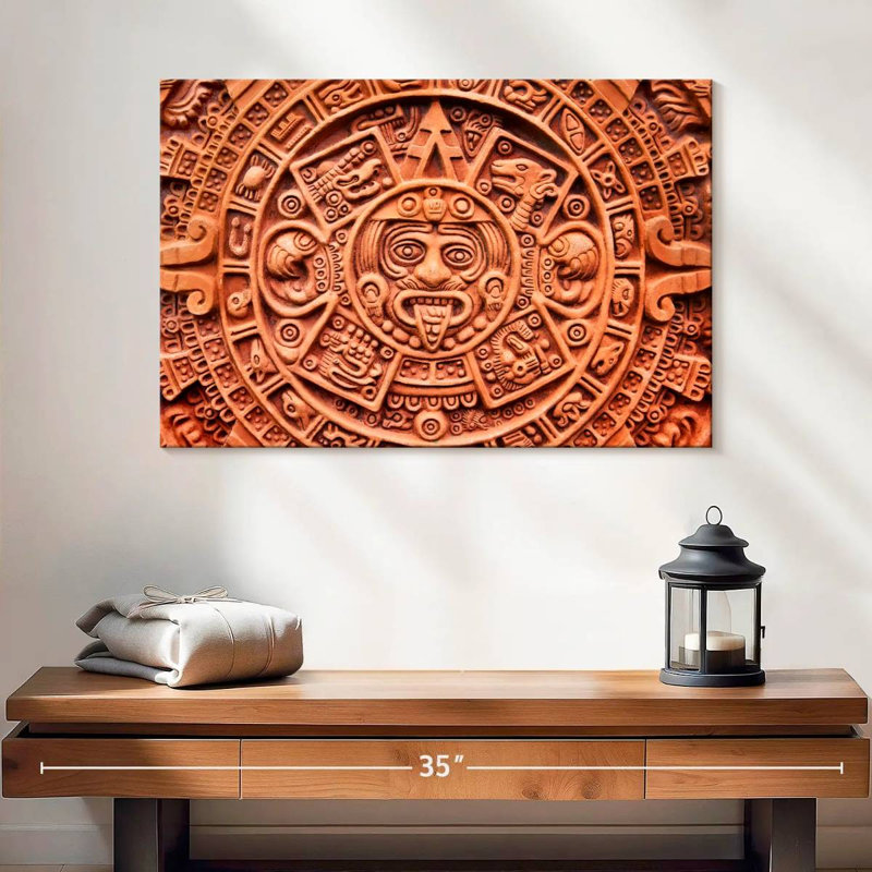 Kerner Aztec Sun Stone, 16" H x 24" W